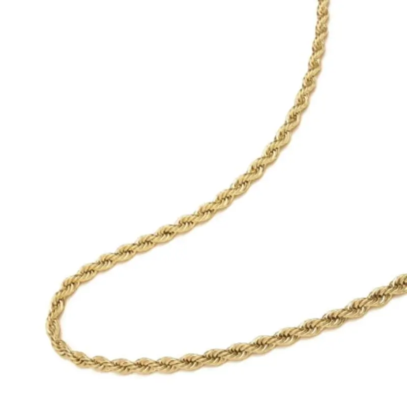 MartOx 4mm Golden Rope Neck Chain For Men