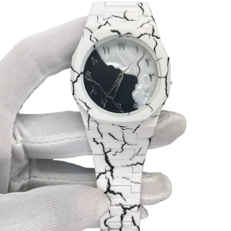 Marble Arabic Aura Watch with Marble Dial - Image 5